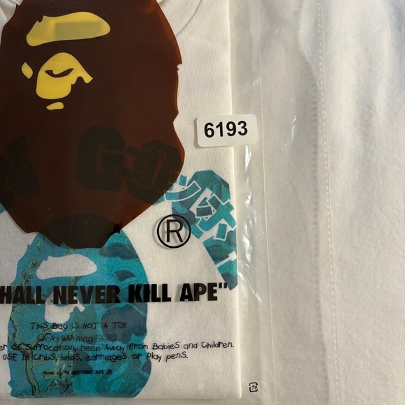 BAPE x Van Gogh Museum Ape Head Canvas Art VI Tee White (Limited Edition) S - Picture 2 of 5